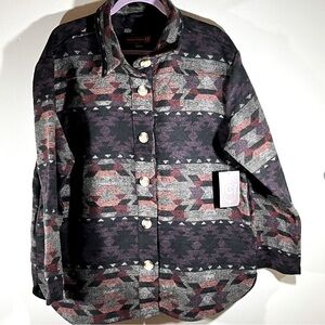 Victory Outfitters Western Aztec Print Shirt /Shacket Women Large Wool Blend